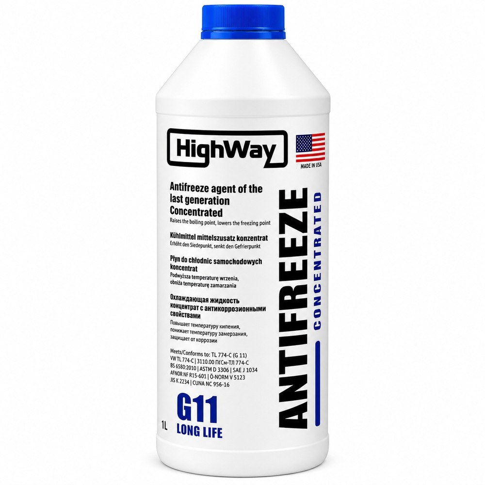 Антифриз концентрат 1.5L HIGHWAY G11 синий Бид Г3 11310634-00 
