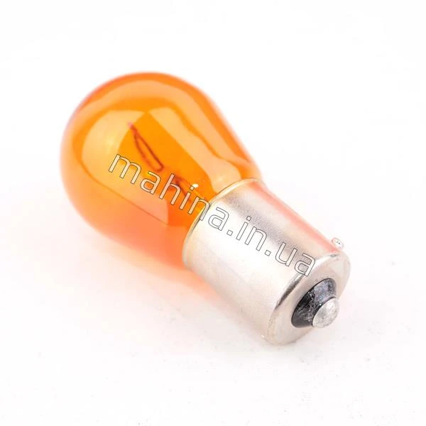 Лампа галогенная E (1 контакт красная)  PY21W 12V 