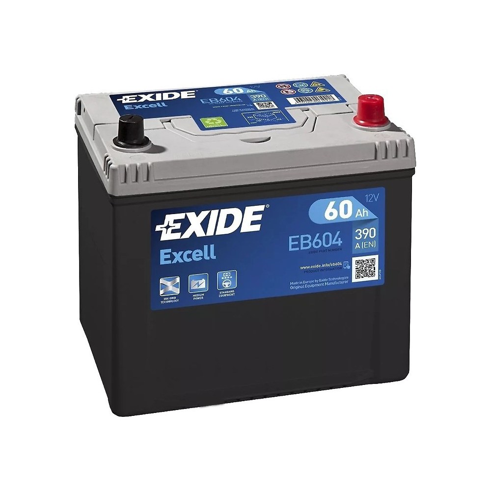 Аккумулятор Exide Excell 60Ah/12V Japan Euro (0) Джили СЛ 60Ah/12V 