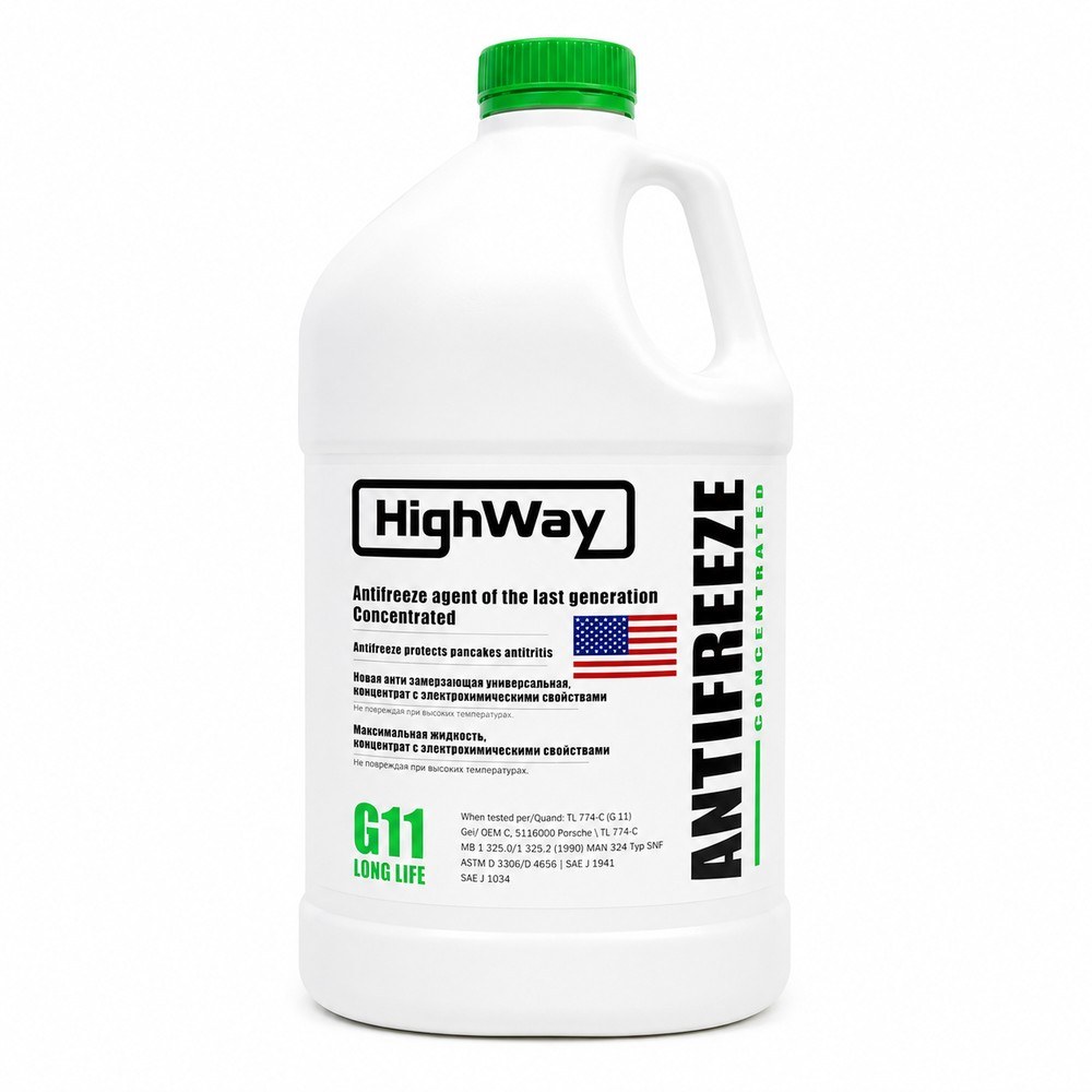 Антифриз концентрат 3.78L HIGHWAY G11 зеленый Бид Г3 11310634-00 