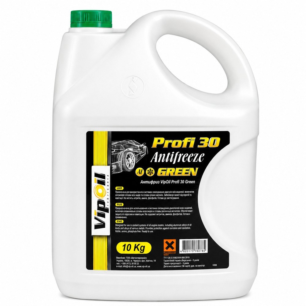 Антифриз 10L VIPOIL PROFI зеленый Бид Г3 11310634-00 