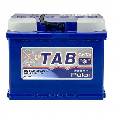 Аккумулятор TAB Polar Blue 60Ah/12V Euro (0) МГ 5 (Морис Гараж) 60Ah/12V