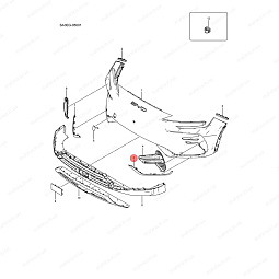 Накладка декоративная бампера переднего левая Бид Сонг Плюс SA3HK-2803133 - mahina.in.ua