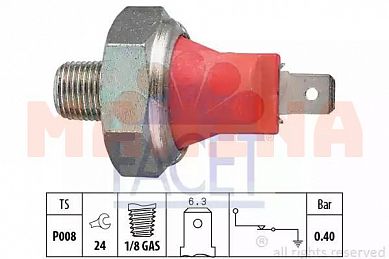 Датчик давления масла FACET Чери Тигго SMD138993