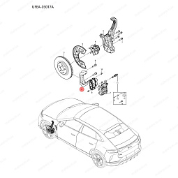 Скоба суппорта переднего Бид Сонг Л UFEB-3501610 - mahina.in.ua
