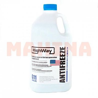 Антифриз концентрат 3.78L HIGHWAY G11 синий Бид Флаер -42