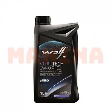 Масло моторное 5W-40 1L WOLF VITALTECH PI C3 Чери Амулет 5W-40