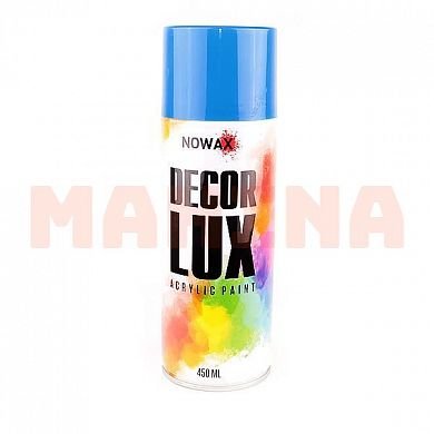 Краска-спрей акриловая NOWAX Decor Lux 5017 синий, 450ml NX48033