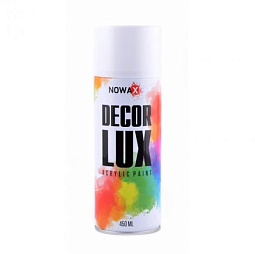 Краска-спрей акриловая Decor Lux 9010 белый глянцевый, 450ml  NX48012 - mahina.in.ua