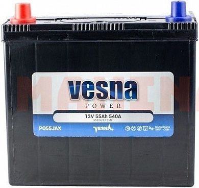 Аккумулятор Vesna 55Ah/12V Japan (1) Джили ГЦ6 55Ah/12V