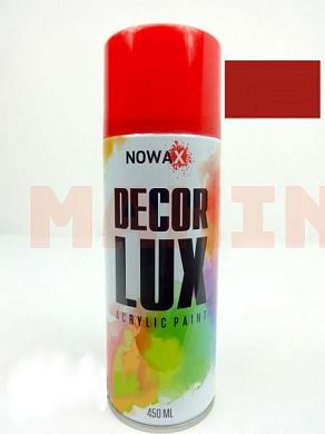 Краска-спрей акриловая NOWAX Decor Lux 3001 сигнальный красный, 450ml NX48023
