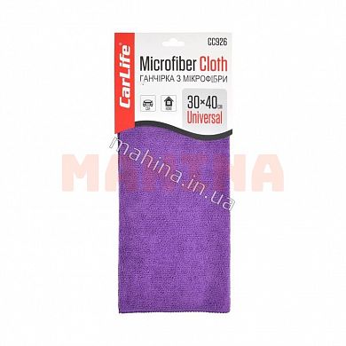 Тряпка автомобильная из микрофибры CARLIFE, 30х40 см, (фиолетовый) CC926