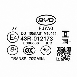 Стекло лобовое Бид Сонг Л UFEA-5206010A - mahina.in.ua