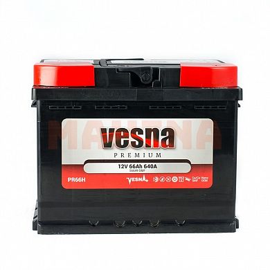 Аккумулятор Vesna Premium 66Ah/12V Euro (1) Чери Амулет 60Ah/12V