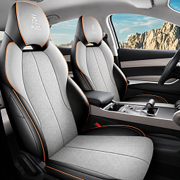 Чехлы на сидения (серо-черные) Бид Юань Плюс chehli-yuanplus - mahina.in.ua