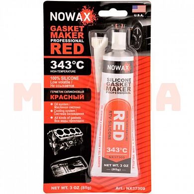 Герметик NOWAX силиконовый, красный, 85g NX37309