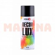 Краска-спрей акриловая NOWAX Decor Lux 9005 черный глянцевый, 450ml