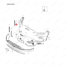 Накладка решетки правой бампера переднего нижняя Бид Сонг Плюс SA3HKU-2803118 - mahina.in.ua