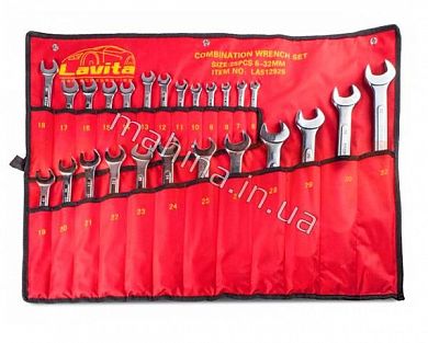 Набор комбинированных ключей LAVITA 25шт, 6-32мм LA 512925