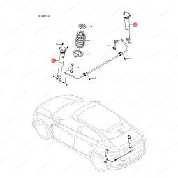 Амортизатор задний газ-масло Бид Сонг Л UFEC-2945050 - mahina.in.ua