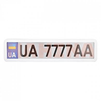 Рамка под номер CARLIFE, белый глянец NH440