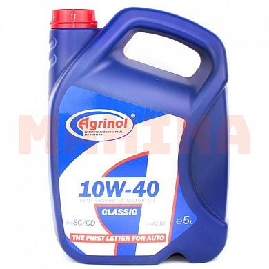 Масло моторное 10W-40 5L AGRINOL CLASSIC SG/CD Джили ГЦ7 10W-40