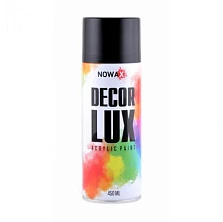 Краска-спрей акриловая Decor Lux 9005 черный матовый, 450ml  NX48011 - mahina.in.ua