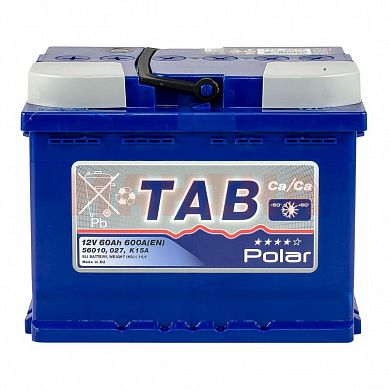 Аккумулятор TAB Polar Blue 60Ah/12V Euro (0) Чери Амулет 60Ah/12V