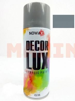 Краска-спрей акриловая NOWAX DIAMOND SILVER Decor Lux серебристый металлик, 450ml NX48044