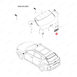 Эмблема крышки багажника "BYD" с подсветкой Бид Сонг Плюс SA3HW-4107600 - mahina.in.ua