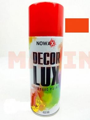 Краска-спрей акриловая NOWAX Decor Lux 2004 оранжевый, 450ml NX48021