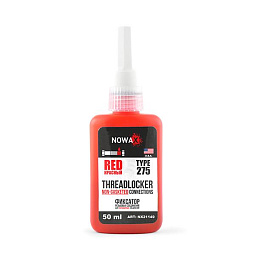Фиксатор резьбы (для неразборных соединений) красный THREADLOCKER RED 10g  NX21129 - mahina.in.ua