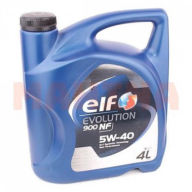 Масло моторное 5W-40 4L ELF EVOLUTION 900 NF Чери Амулет 5W-40