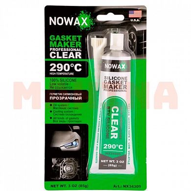 Герметик NOWAX силиконовый, прозрачный, 85g NX34309