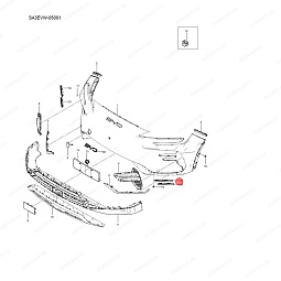 Накладка решетки левой бампера переднего верхняя Бид Сонг Плюс SA3HKU-2803115 - mahina.in.ua