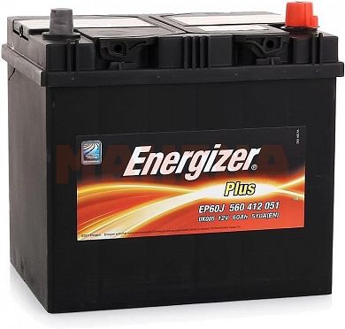Аккумулятор Energizer Plus 60Ah/12V Japan Euro (0) Джили ФС 60Ah/12V