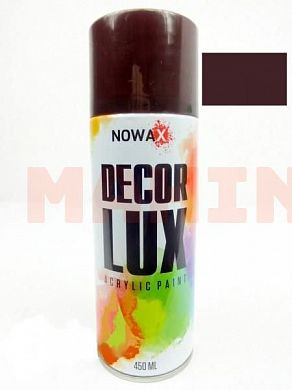 Краска-спрей акриловая NOWAX Decor Lux 3007 коричневый, 450ml NX48026