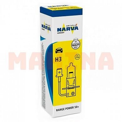 Лампа галогенная NARVA RANGE POWER (+50%) PK22s 12V 55W