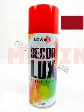 Краска-спрей акриловая NOWAX Decor Lux 3003 рубиново-красный, 450ml NX48024