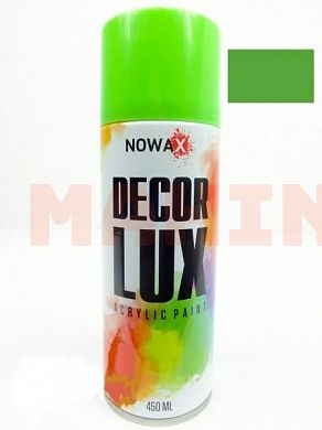Краска-спрей акриловая NOWAX Decor Lux 6018 светло-зеленый, 450ml NX48027