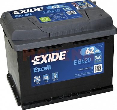 Аккумулятор Exide 60Ah/12V Euro (0) Чери Амулет 60Ah/12V