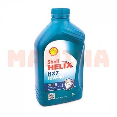 Масло моторное 10W-40 1L SHELL HELIX DIESEL HX7 10W-40