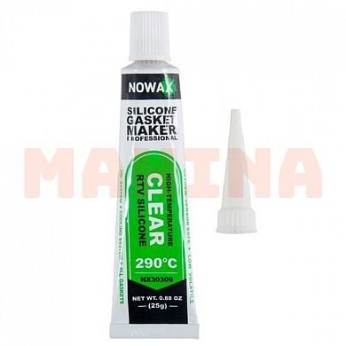 Герметик NOWAX силиконовый, прозрачный, 5шт*25g NX30309