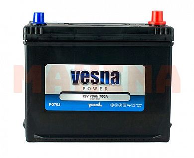 Аккумулятор Vesna 70Ah/12V Japan Euro (0) Джили Эмгранд Х7 70Ah/12V