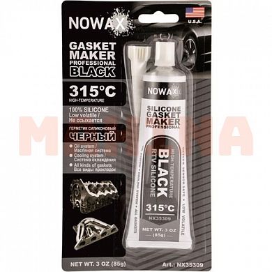 Герметик NOWAX силиконовый, черный, 85g NX35309