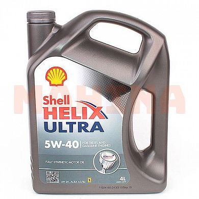 Масло моторное 5W-40 4L SHELL HELIX ULTRA Джили ФС 5W-40