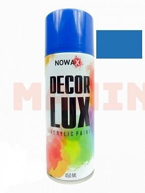 Краска-спрей акриловая NOWAX Decor Lux 5015 голубой, 450ml NX48032