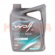 Масло моторное 5W-30 4L WOLF OFFICIALTECH C3 Джили СК