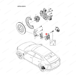 Суппорт задний правый Бид Сонг Л UFEB-3502220 - mahina.in.ua