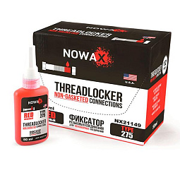 Фиксатор резьбы (для неразборных соединений) красный THREADLOCKER RED 10g  NX21129 - mahina.in.ua